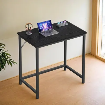 Productafbeelding van Kleine computerbureau | Eikenhoutskleur-wit | 80x50x76 cm