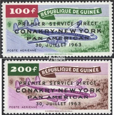 Produktbild von Briefmarken Guinea 1963 Mi 209-210 (kompl.Ausg.) postfrisch Fluglinie