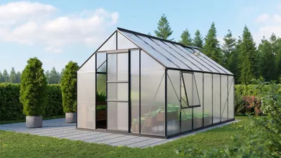 Obrázek produktu pro Vitavia skleník "Meridian 1 11500" černý 11,5 m² 4 mm HKP