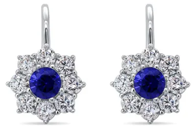 Immagine prodotto di Orecchini in argento con zirconi chiari e blu EA121W