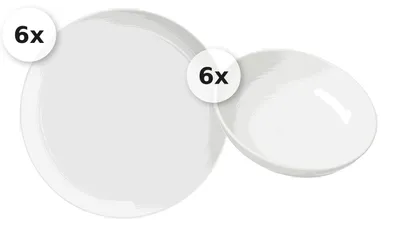 Produktbild von Tafelservice 12 tlg. Suomi creme-weiss