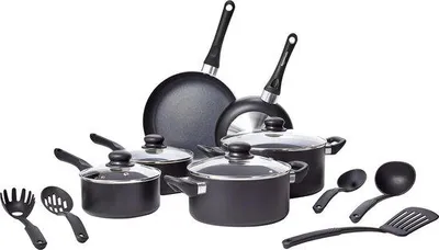 Produktbild von Famanu Pfannen-Set 15-teilig - Schwarz