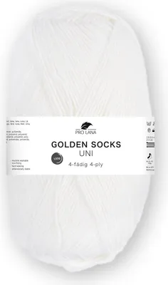 Produktbild von Pro Lana GOLDEN SOCKS 100 g uni 4-fach Sockenwolle 420 m Farbe 401 - weiß
