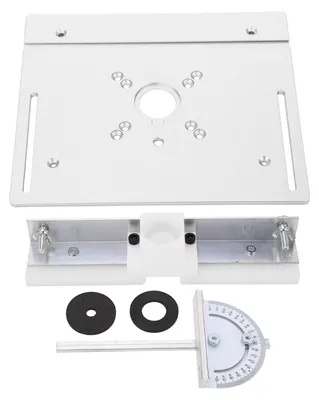 Productafbeelding van Metaalfrees bevestigingsplaat, aluminium, voor houtbewerking, basisplaat voor tafelzaag