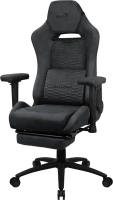 Produktbild von Aerocool Royal AeroSuede, Universal-Gamingstuhl, 150 kg, Gepolsterter Sitz, Gepolsterte Rückenlehne, 125 kg, Schwarz