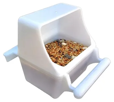 Produktbild von Vogelfutterspender, Auslaufschutz-Design, Einfach zu Reinigen, WEISS