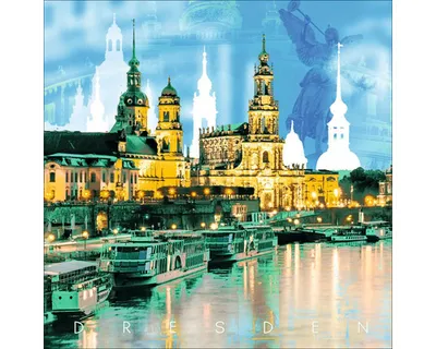Produktbild von Glasbild Dresden Altstadt II 50x50 cm