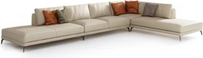 Produktbild von Wohnlandschaft L-Form Ecksofa Couch Design Polster Leder Garnitur Sofa Ecke Neu