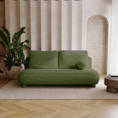 Produktbild von FurMeb24 SOFA GLOW 209 x 96 X 96 cm GRÜN - mit schlaffunktion und bettkasten