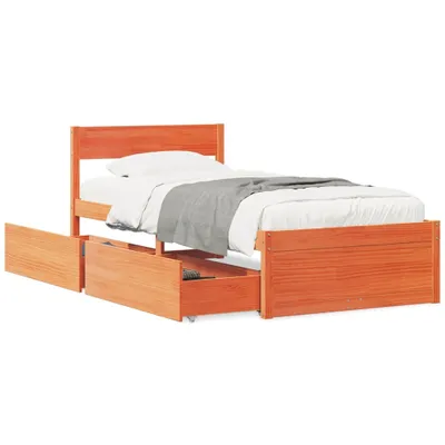 Obrázek produktu pro vidaXL Postel z masivu bez matrace vosk hnědá 90x190 cm borovice