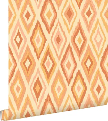 Produktbild von ESTAhome Tapete Karomuster Gelb und Orange 50 x 900 cm