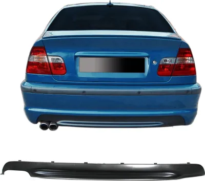 Zdjęcie produktu dla Dyfuzor tylny Zderzak tylny Sport Look z podwójną rurą po lewej stronie do BMW serii 3 E46 z lat 1998-2007