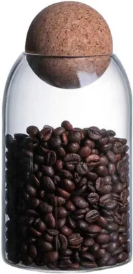 Image de Boîte en verre pour aliments, récipient de conservation transparent pour la cuisine, idéal pour le thé, les bonbons et les épices (800 ml)