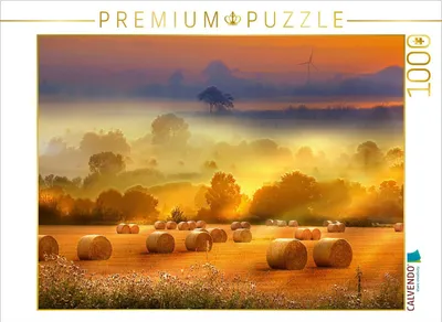 Produktbild von Calvendo Strohballen auf dem Feld 1000 Teile Puzzle quer 640x480mm, Roder Peter; 7413701