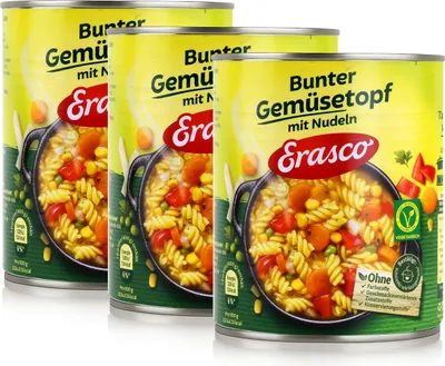 Produktbild von Erasco bunter Gemüsetopf mit Nudeln 800g Fertigessen (3er Pack)