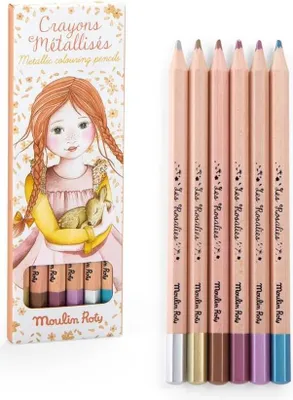 Produktbild von MOULIN ROTY Les Rosalies metallic, 6 Farben