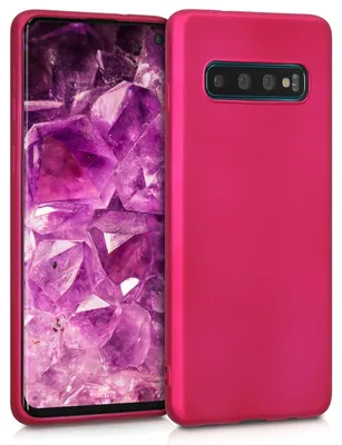 Produktbild von kwmobile Handyhülle für Samsung Galaxy S10 Hülle - Silikon Case metallisch schimmernd - Schutzhülle Cover - Metallic Pink