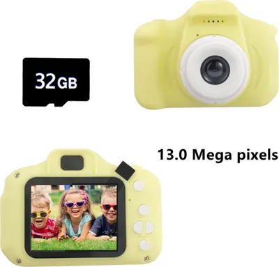 Produktbild von Kinderkamera HD-Digitalvideokameras(mit 32 GB SD-Karte) Geburtstagsgeschenke für Jungen im Alter von 3-9 Jahren,Gelb