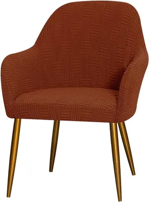 Imagen del producto de Funda para silla de comedor con reposabrazos, color naranja