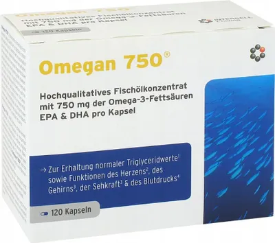 Produktbild von OMEGAN 750® InterCell (Omega 3 aus Wildfischen, Sardellen und Sardinen), 120 Kapseln