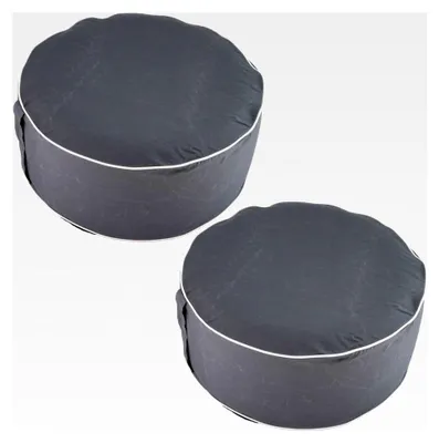 Produktbild von 2er Set Aufblasbarer Pouf Sitzhocker für den Außenbereich 54 x 26 cm