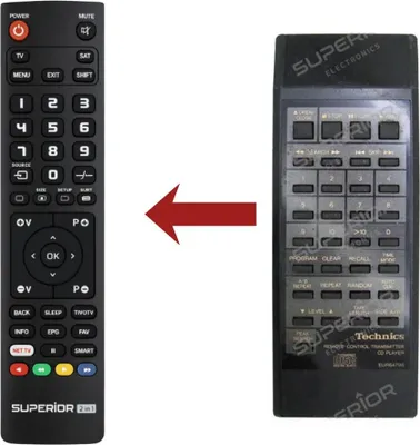 Produktbild von Technics EUR64798 Ersatz Fernbedienung für SL-PG400A / SL-PG520A