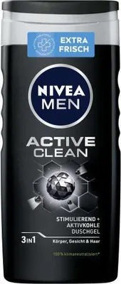 Produktbild von NIVEA MEN 2-in-1 Tiefenreinigendes Duschgel & Shampoo, 250 ml