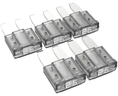 Micro-2-Flachsicherungen 25 A, 5 Stück, ISO 8820-12, 32 V/DC