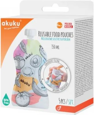 Zdjęcie produktu dla A0056 Saszetki Wielorazowe Na Pokarm