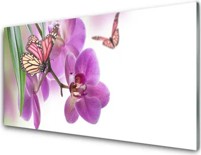 Produktbild von Acrylglasbilder 100x50 Wandbild Druck Schmetterlinge Blumen Natur