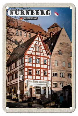 Produktbild von Blechschild Städte Nürnberg Deutschland Altstadt 12x18cm Dekoration