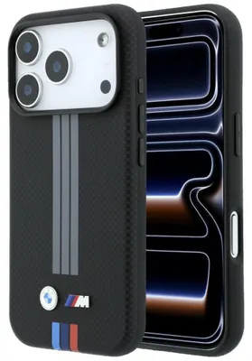 Produktbild von BMW M Quadrille Hülle Polyamid anthrazit iPhone 18 Pro MagSafe Logo Metall