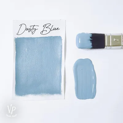 Produktbild von Mat Natural Vintage Paint Kreidefarbe – Möbelfarbe Matt | Wasserbasiert VOC-arm EN 71-3 EU Ecolabel | 65+ Farben | Shabby Chic & Vintage Look - 700 ml - Dusty Blau