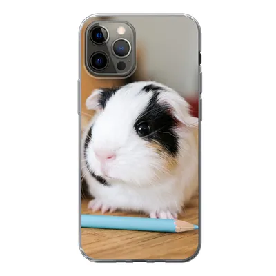 Produktbild von MuchoWow® Handyhülle Schutzhülle Hülle für iPhone 12 Pro Entzückende Baby-Meerschweinchen Silikon Softcase Handy Hülle - Abdeckung