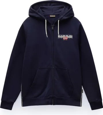 Immagine prodotto di NAPAPIJRI Giacca da uomo - B-AYLMER, cappuccio, zip, vestibilità regolare, tinta unita blu scuro M