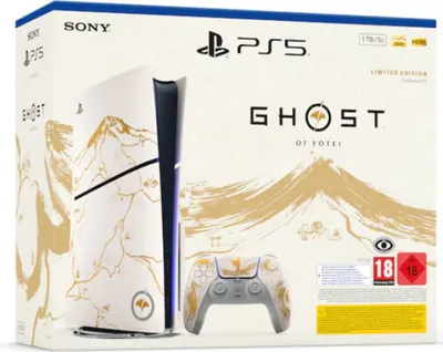Obrázok produktu pre Sony PlayStation 5 - Ghost of Yotei Gold Limited Edition, PlayStation 5, Čierna, Biela, 16384 MB, GDDR6, 448 GB/s, AMD