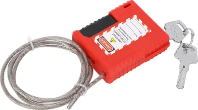 Obrázek produktu pro Lockout Tagout Cable Lock Nerezová ocel Lockout Tagout Bezpečnostní visací zámek 1m Nastavitelný pro průmyslovou chemickou energii