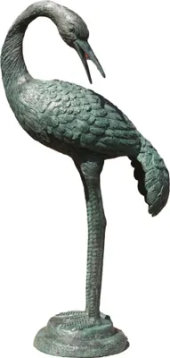 Immagine prodotto di Bellissimo airone in bronzo per il giardino, lo stagno o la terrazza, resistente al gelo e alle intemperie 46 cm H, BOAN-1179-1