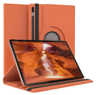 Produktbild von EAZY CASE - Tablet Hülle für Samsung Galaxy Tab S7 FE / 5G Schutzhülle, Tablet Case 360° drehbar in Orange