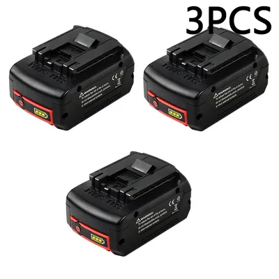Image de Batterie Li-Ion pour Bosch 18V, capacité 6000mAh, e CE, 3 pièces batterie 6,0 Ah