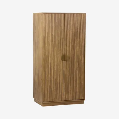 Immagine prodotto di Armadio effetto legno di mango scanalato 2 ante