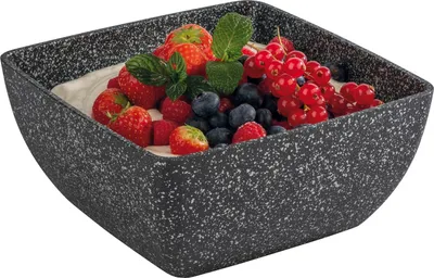Obrázek produktu pro Miska APS Frostfire, výška: 90 mm, ø: 190 mm, černá/stříbrná
