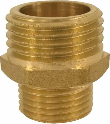 Produktbild von Gewindefitting Messing Doppelnippel reduziert 1" AG x 1 1/4" AG