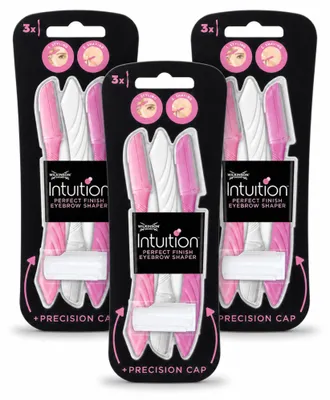 Imagen del producto de 3 unidades de Wilkinson Intuition Perfect Finish, delineador de cejas - 3 cuchillas - pack económico