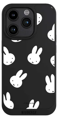 Produktbild von NIVOCASE Handyhülle für Apple iPhone 15 Pro  Hülle NIVOpure Case Schwarz Muster transparent Miffy