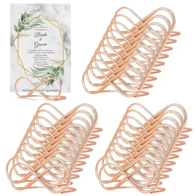 20er Set goldene Platzhalter aus Metall für Menükarten & Tischnummern