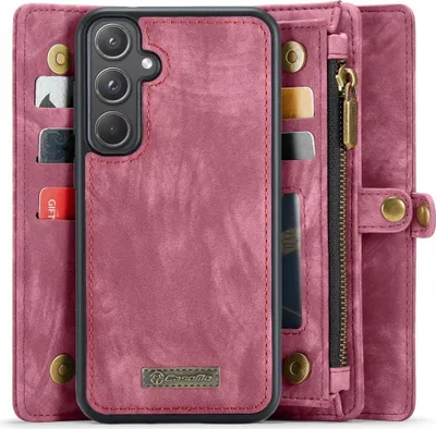 Produktbild von Samsung Galaxy A55 Hülle - CaseMe 008 2-in-1 Klapphülle & Back Cover mit Brieftasche - Rosa