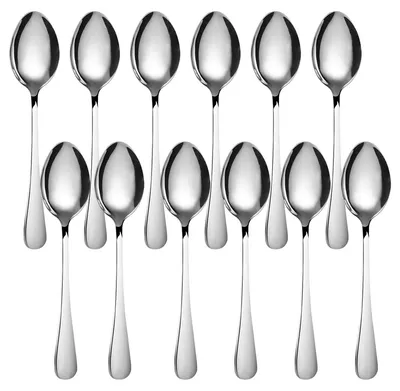 Produktbild von Omgoods – Set mit 12 Edelstahl-Tischmessern, spülmaschinenfest