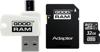 Imagen del producto de Tarjeta de memoria Goodram M1A4-0320R12, 32 GB, MicroSDHC, Clase 10, UHS-I