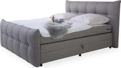 Produktbild von Boxspringbett HARPER ELMIRA LF 180x200 cm grau Box-Spring-Bett